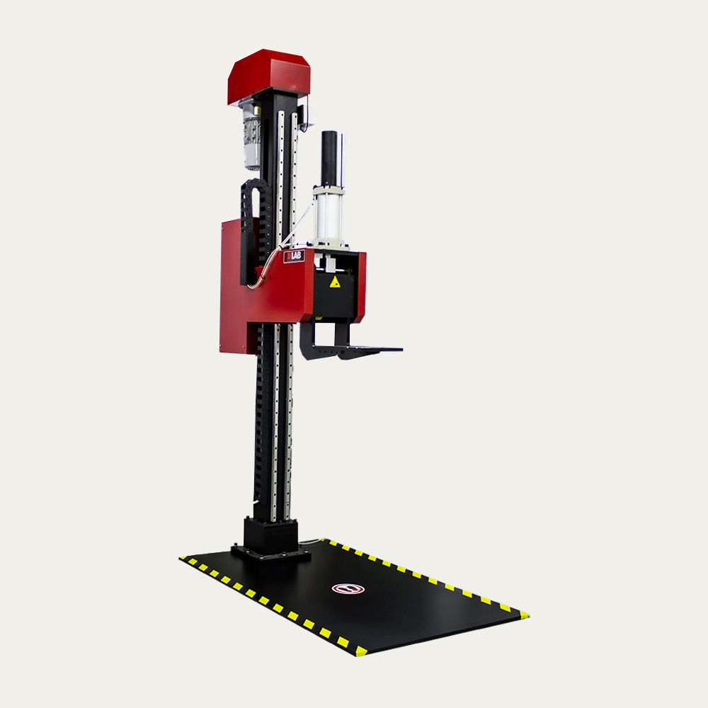 Free-fall drop shock test machine